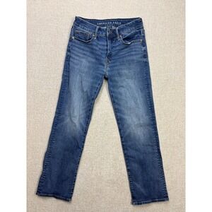 American Eagle Mens Airflex+ Original Bootcut Jeans Medium Wash 28x30 Blue Denim